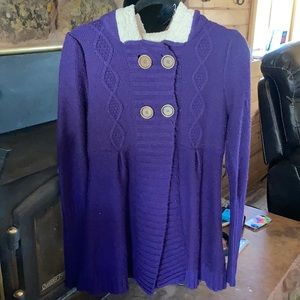 Purple hooded sweater
